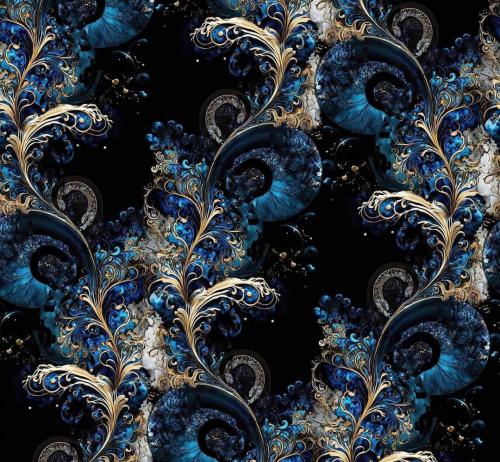 Teplkovina - Modrozlat ornamenty